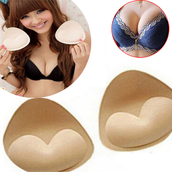 1 Pair Bikini Insert Chest Pad Women Summer Inserts Sponge Foam Bra Pads Chest Cup Breast Bra  Lingerie