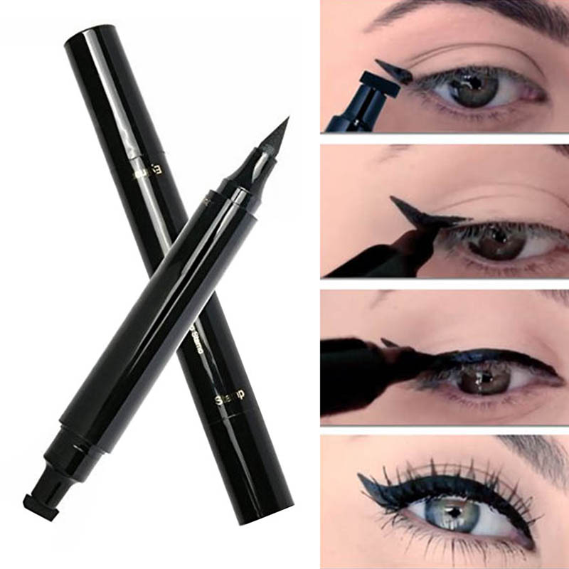 Eyes Makeup Black Double-ended  Eye Liner Liquid Pencil Quick Dry Waterproof Black Makeup