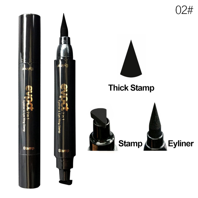 Eyes Makeup Black Double-ended  Eye Liner Liquid Pencil Quick Dry Waterproof Black Makeup