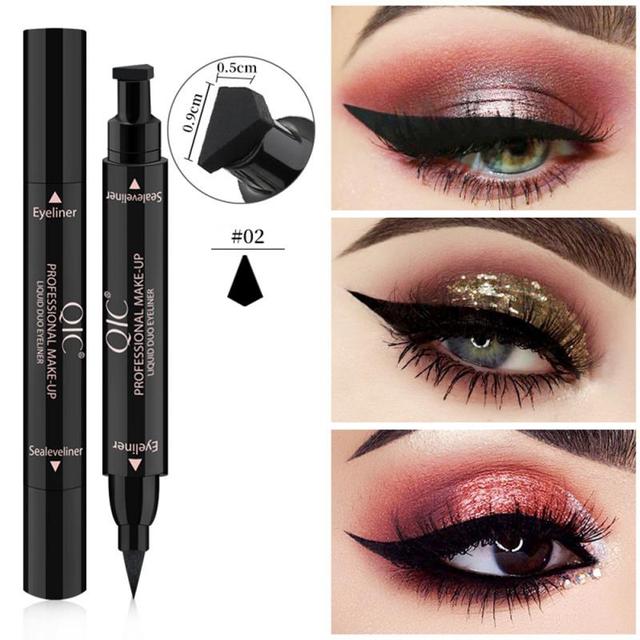 Eyes Makeup Black Double-ended  Eye Liner Liquid Pencil Quick Dry Waterproof Black Makeup