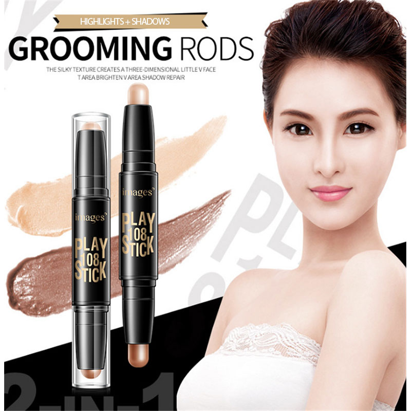Double-headed Facial Three-dimensional Highlight Stick Concealer Stick Contour Makeup Stick Concealer  Makeup