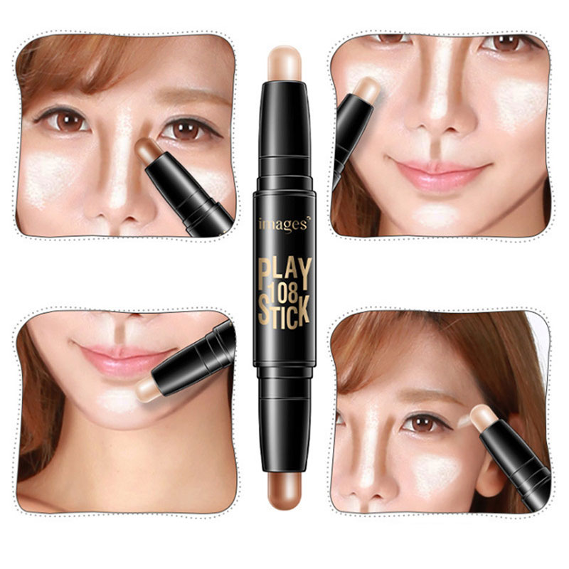 Double-headed Facial Three-dimensional Highlight Stick Concealer Stick Contour Makeup Stick Concealer  Makeup