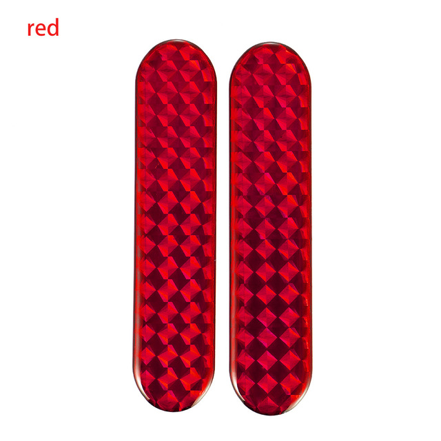 2PC PET Night Dark Safety Mark Reflective Strips Car Door Sticker Warning Tape Auto Decoration Accessories  Exterior Accessories