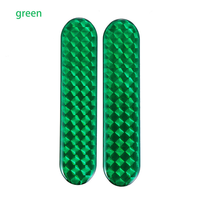 2PC PET Night Dark Safety Mark Reflective Strips Car Door Sticker Warning Tape Auto Decoration Accessories  Exterior Accessories