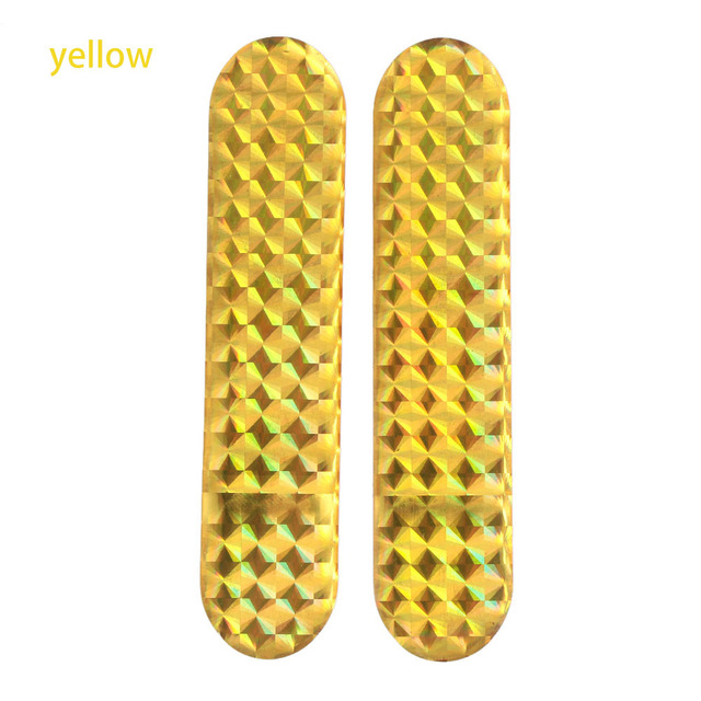 2PC PET Night Dark Safety Mark Reflective Strips Car Door Sticker Warning Tape Auto Decoration Accessories  Exterior Accessories