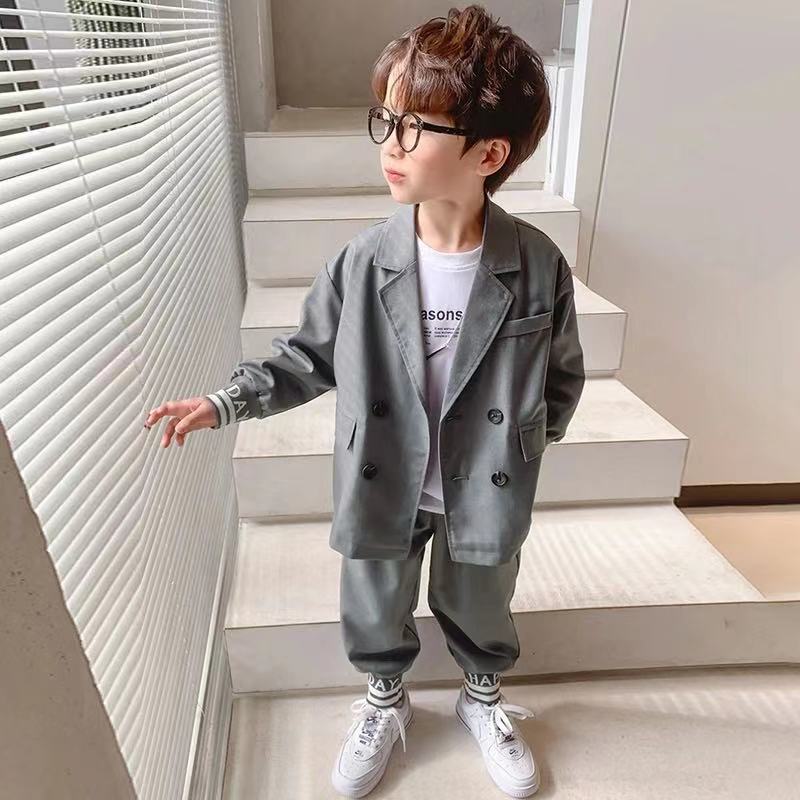 Childrens Spring Suit 2022 New Boys Autumn Boy Childrens Gentlemen Teenager Fashion Baby Party Suits & Blazers