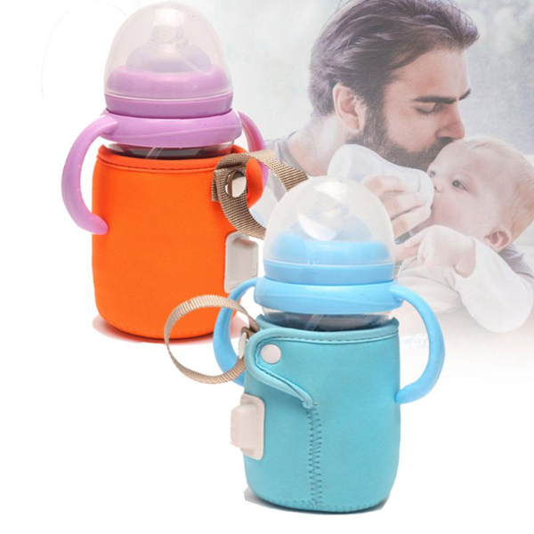 USB Baby Bottle Heating Cover Anti-scalding Anti-slip Insulation Bag Car Portable Feeding