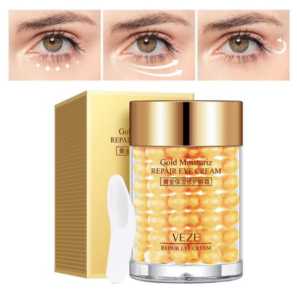 VENZEN 24K Gold Eye Cream Moisturizing Anti Puffiness Anti Wrinkle Remove Dark Circle  Skin Care