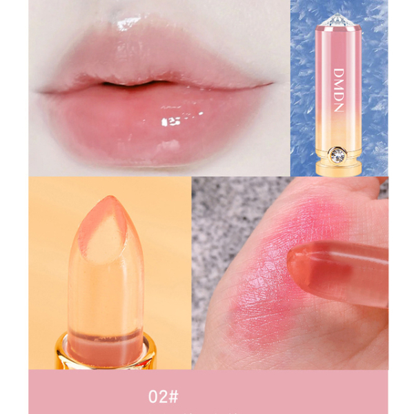 Diamond Crystal Jelly Lipstick Temperature Color Change Lipstick Waterproof Cosmetic Moisturizing Makeup