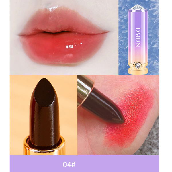 Diamond Crystal Jelly Lipstick Temperature Color Change Lipstick Waterproof Cosmetic Moisturizing Makeup
