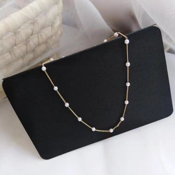 SUMENG 2022 New Beads Neck Chain Kpop Pearl Choker Necklace Gold Color Goth Chocker Jewelry  Necklaces & Pendants