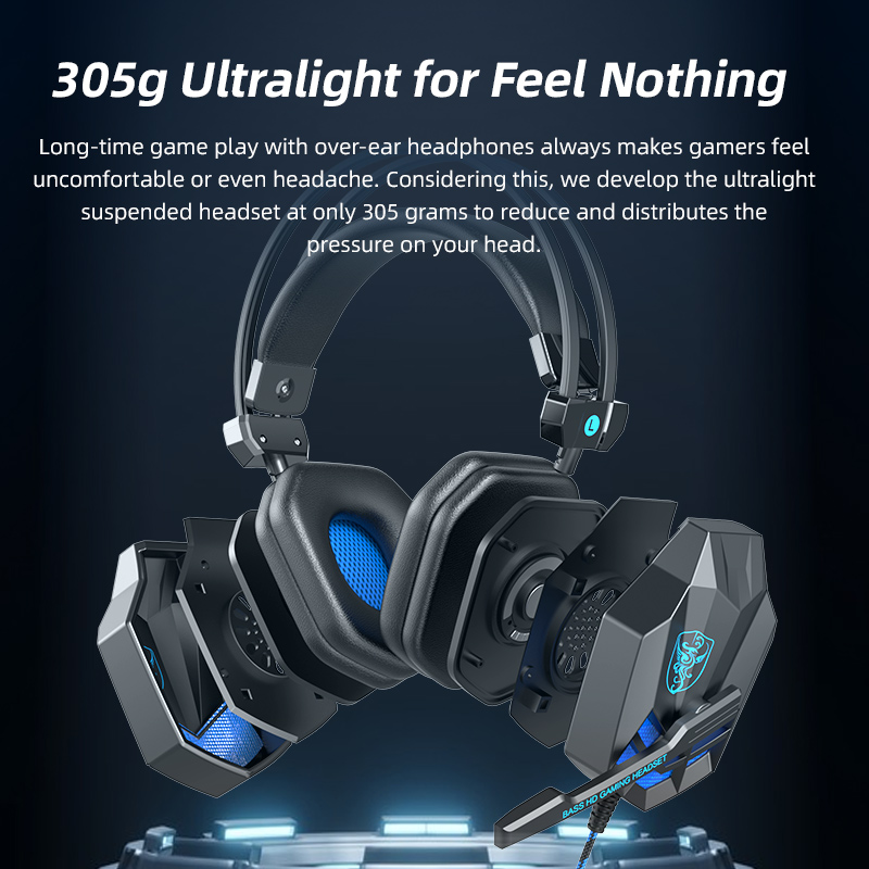 Computer Microphones 3.5MM Wire Luminous Gaming Headset Noise Cancelling Soft Earmuff Headphones With Microphone For Smartphones PC Play Station 4