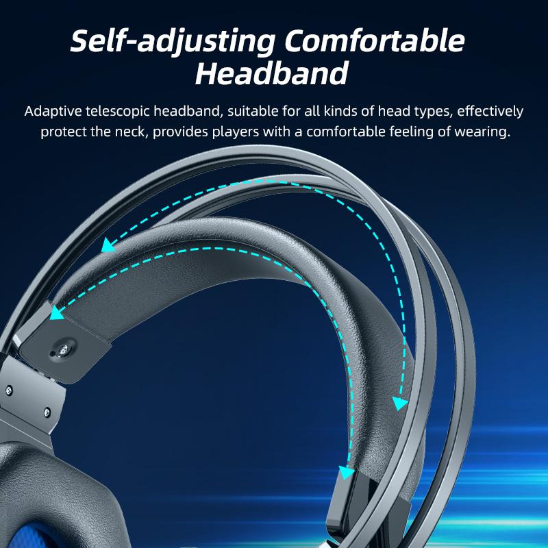 Computer Microphones 3.5MM Wire Luminous Gaming Headset Noise Cancelling Soft Earmuff Headphones With Microphone For Smartphones PC Play Station 4