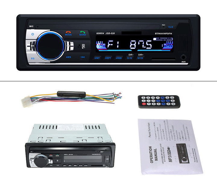Car Stereo with Bluetooth Single din in Dash Car Radio FM/MP3 Car Audio Player,JSD-530L
