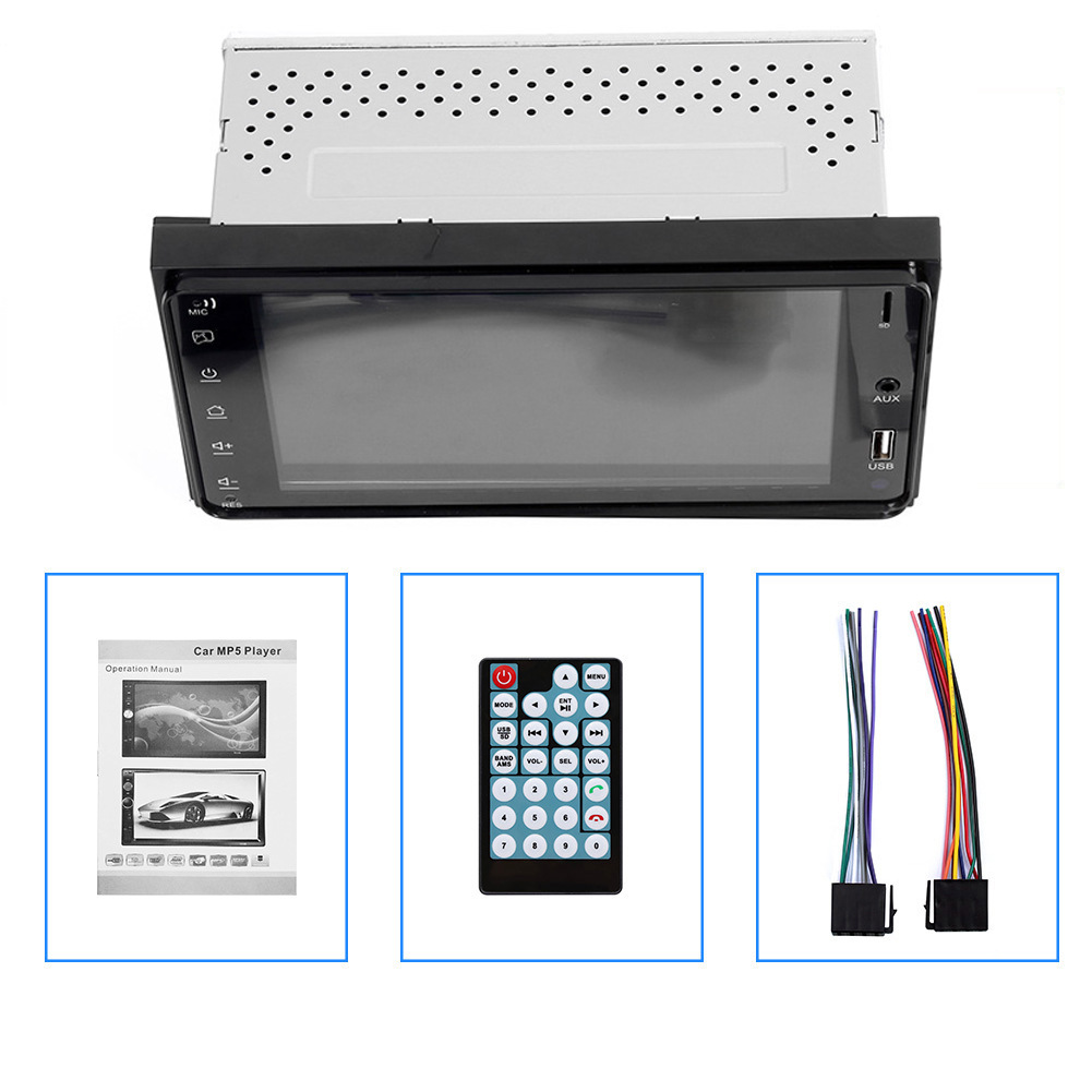 7Inch 2 Din Autoradio Car Radio Stereo MP5 Player (7169D) for BT USB SD AUX compatible with Toyota