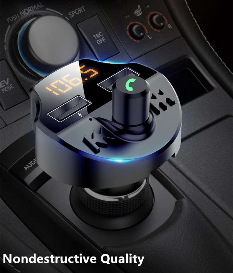 FM Transmitter Aux Modulator Bluetooth Car Audio MP3 Player 3.1A Quick Charge Dual USB Car Charger