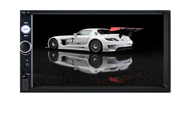 2 Din Car Radio,7 Inch HD 1080P Touch Screen Head Unit,Car Receiver MP5/4/3 Video BT Player (7023B)