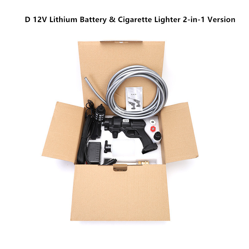 24V Electric Pressure Car Washer, Portable Cordless Pressure Cleaner Set Equipment with Li-Ion Battery