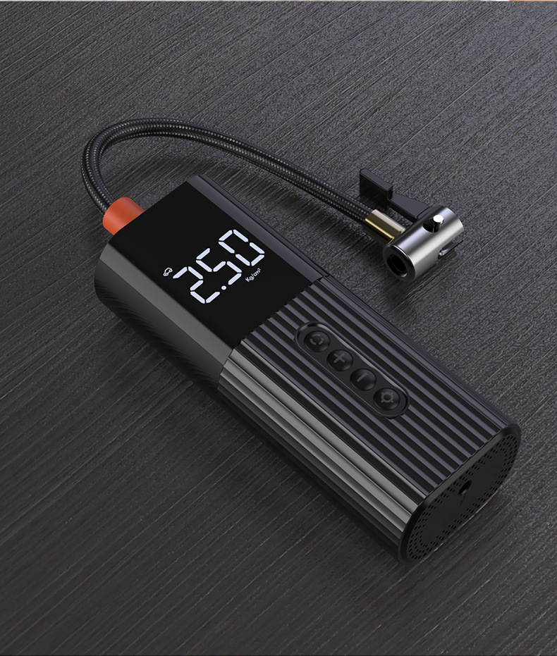 Portable Air Compressor Rechargeable Multipurpose Electric Air Pump with LED Light Digital Tire Pump