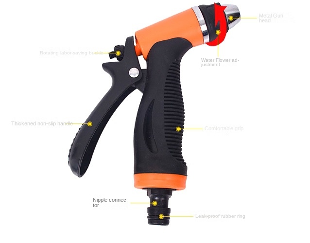 High Pressure 12V Car Washer Machine Water Gun Bullet Spray Gun Flower High Pressure Water Gun Tool Car Washer
