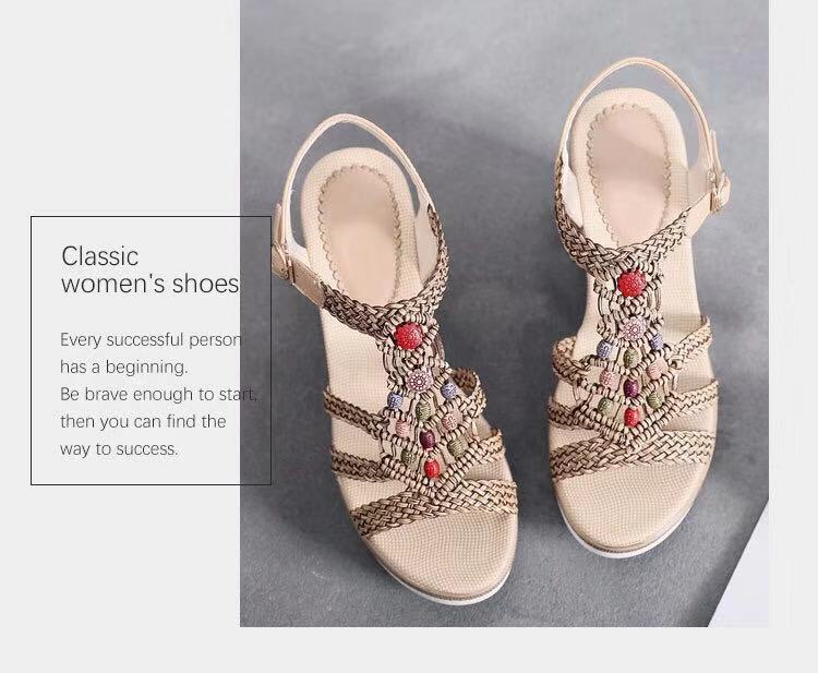 Women Roman Sandals Buckle Peep-Toe Flat Shoes Boohoo Sandals Summer Flat Sandals