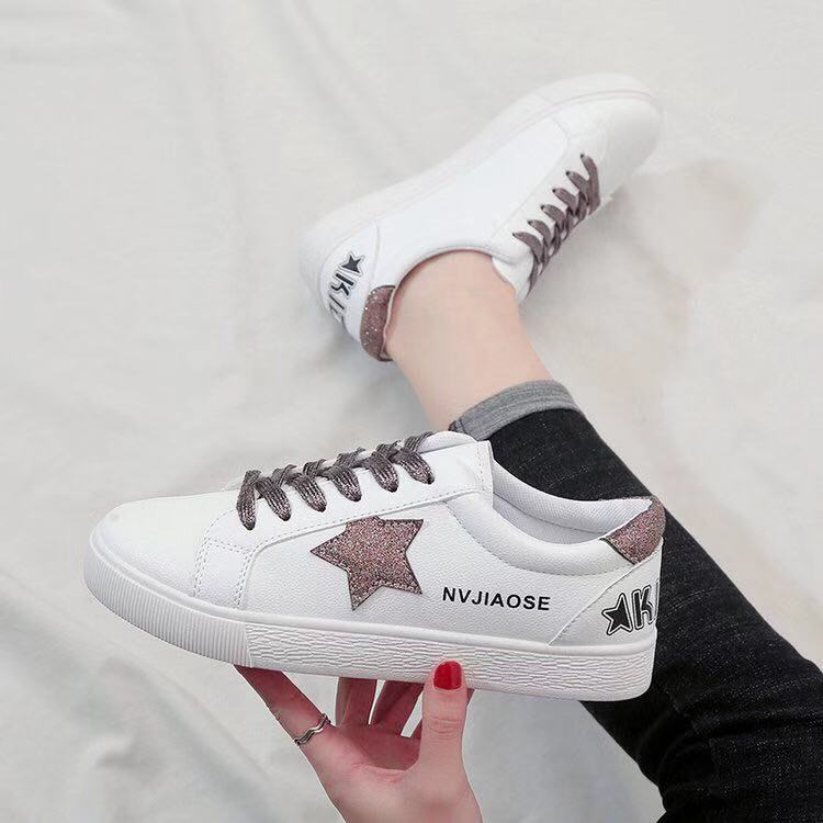 Women Sneakers Glitter Star Shoes Star Side Fashion Sneaker