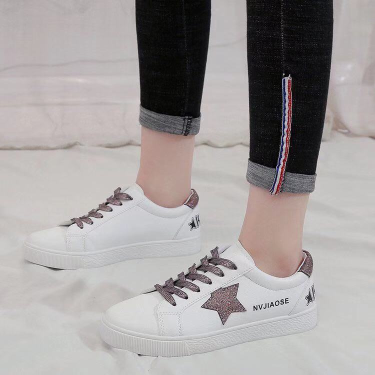 Women Sneakers Glitter Star Shoes Star Side Fashion Sneaker
