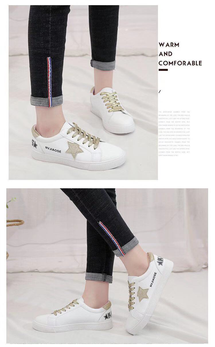 Women Sneakers Glitter Star Shoes Star Side Fashion Sneaker