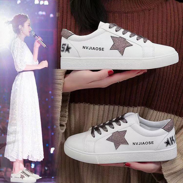 Women Sneakers Glitter Star Shoes Star Side Fashion Sneaker