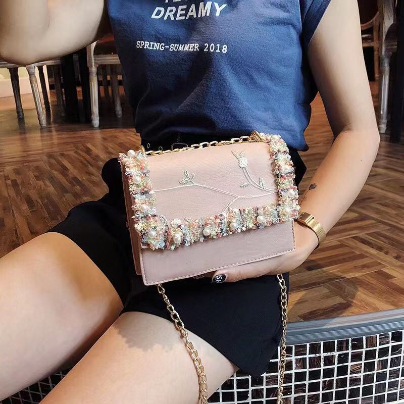 Women New Arrival Summer Fashion Trendy Cross-body Handbags Chain Shoulder Bags Small Square Bags