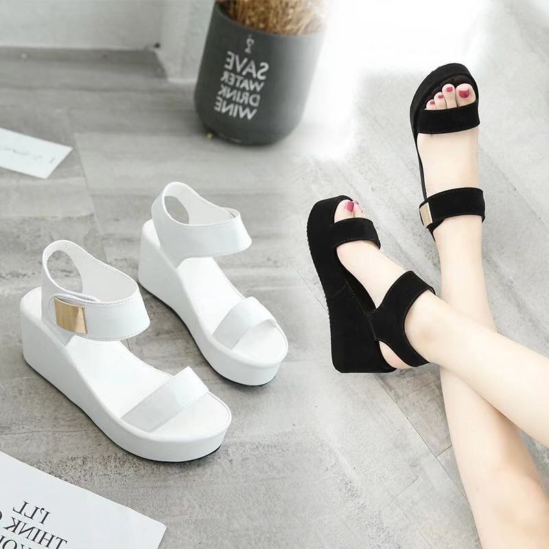 Women's Open Toe Ankle Strap Scrappy Open Toe Espadrille Platform Wedge Sandals