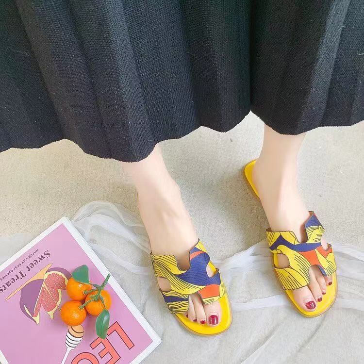 Luxury Brand 2021 New Summer Slippers, Women Slides H word Hollow Out/ Home Indoor, Outdoor