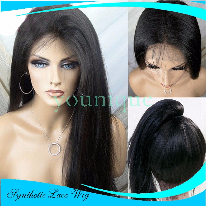 Front lace wigs  density 150%-200% half-hand hooklong straight wig women's wigs