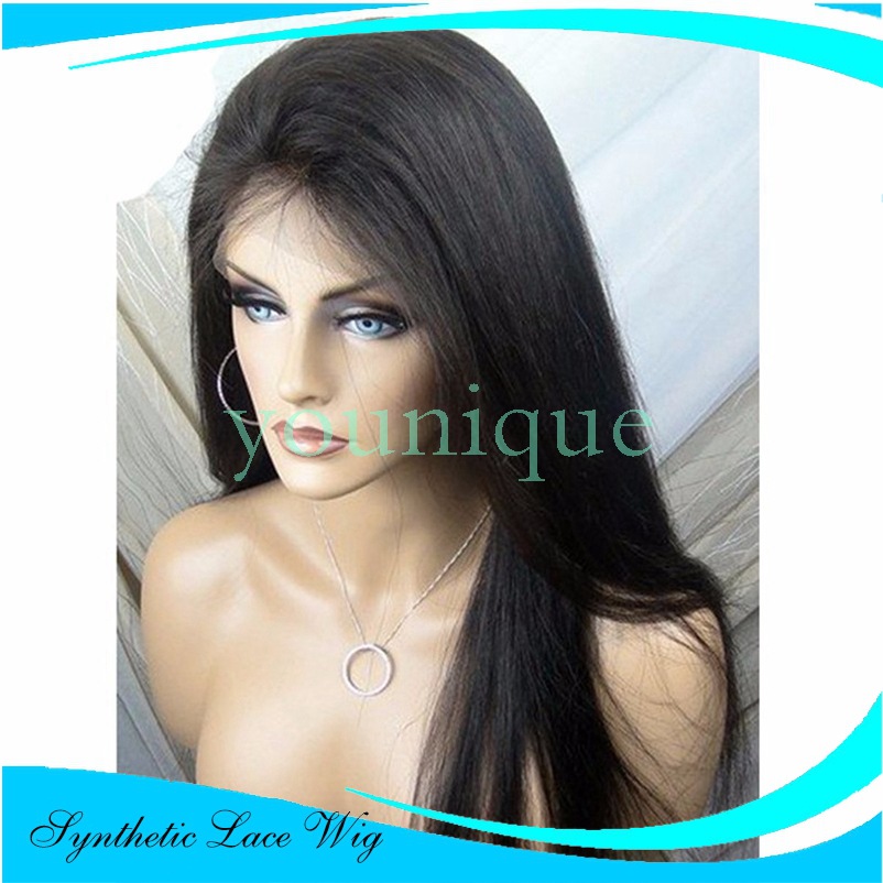 Front lace wigs  density 150%-200% half-hand hooklong straight wig women's wigs