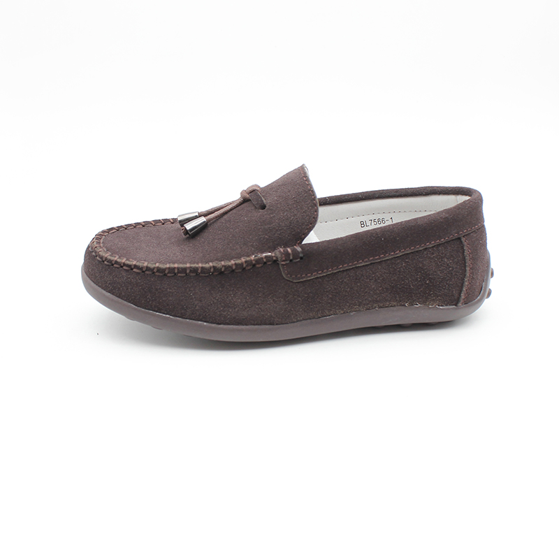 Toddlers boys suede leather tassles shoes boy rubber sole shoes kids shoes casual shoes