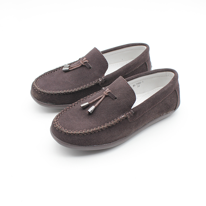 Toddlers boys suede leather tassles shoes boy rubber sole shoes kids shoes casual shoes