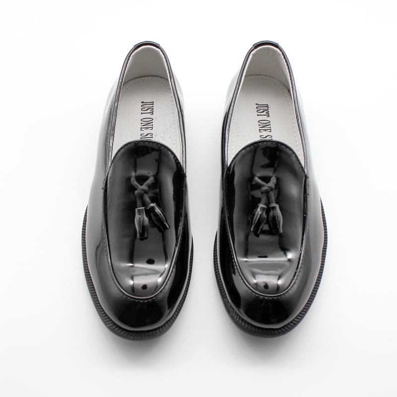 Boys Shoes Slip On Formal Patent Faux Leather Loafers Kids Dress Shoes Tassel Wedding Shoe