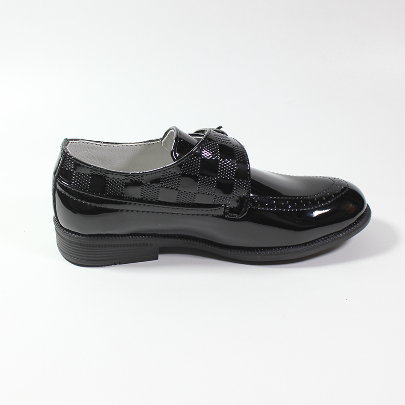 Boys Slip On Smart Fashion Buckle Shoes Boy&apos;s Dress Shoes Patent Leather Shoes For Children