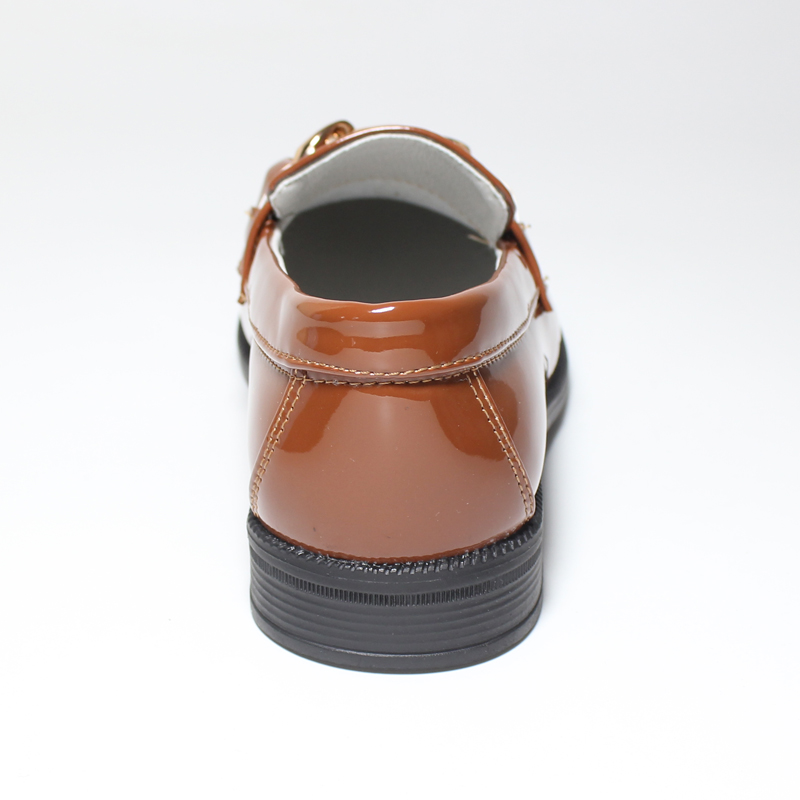 Kids Boys Formal Smart Slip On Tan Brown Faux Leather Loafers Soft Rubber Bottoms School Shoes Infant Junior Boys Dress Wedding