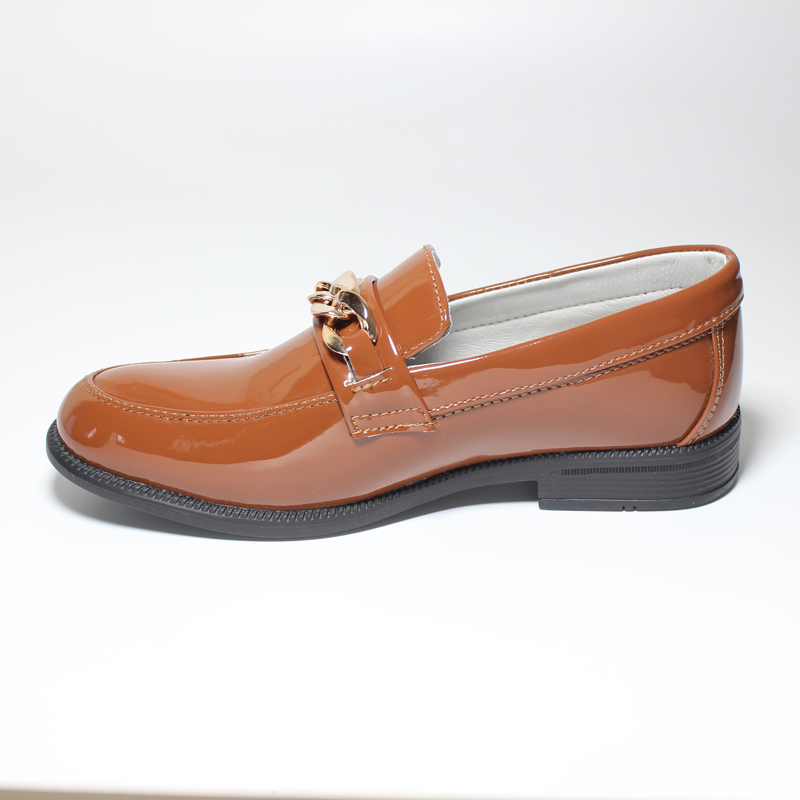 Kids Boys Formal Smart Slip On Tan Brown Faux Leather Loafers Soft Rubber Bottoms School Shoes Infant Junior Boys Dress Wedding