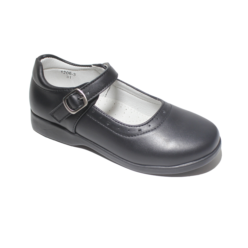 Girl's Back To School Uniform Dress Shoes PU Leather Black Mary Jane Flats Lightweight Comfortable Party Shoe Toddler/Little Kid