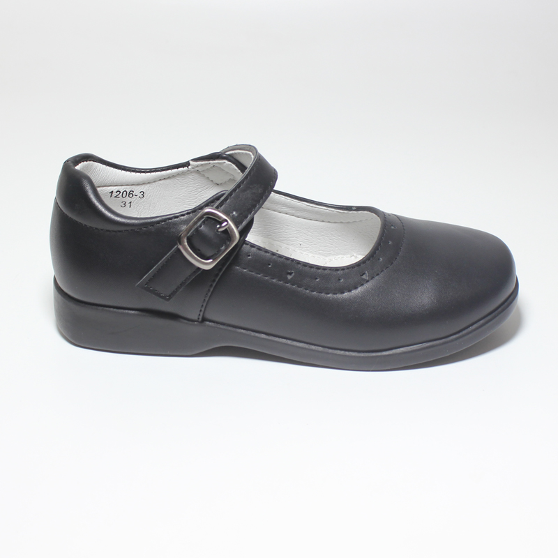 Girl's Back To School Uniform Dress Shoes PU Leather Black Mary Jane Flats Lightweight Comfortable Party Shoe Toddler/Little Kid