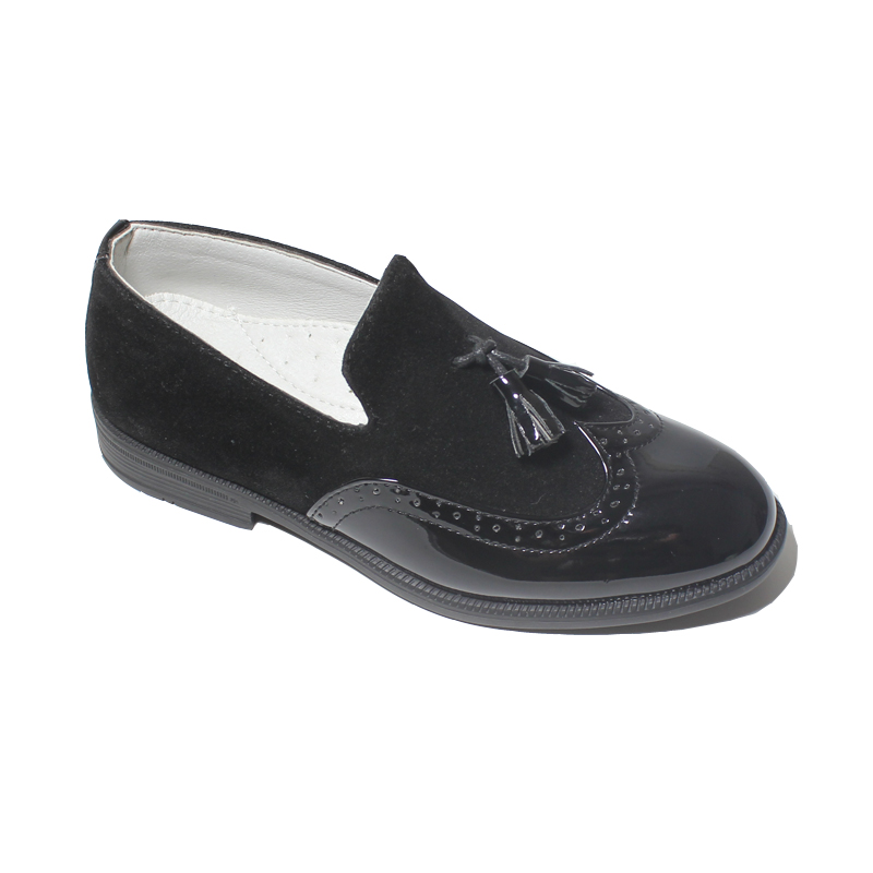 Boys Tassel Loafers Leather Formal Shoes Slip on Elegant Dress Shoe Simple Suede KIds Casual Wedding Party Shoes Big Boy Footwear