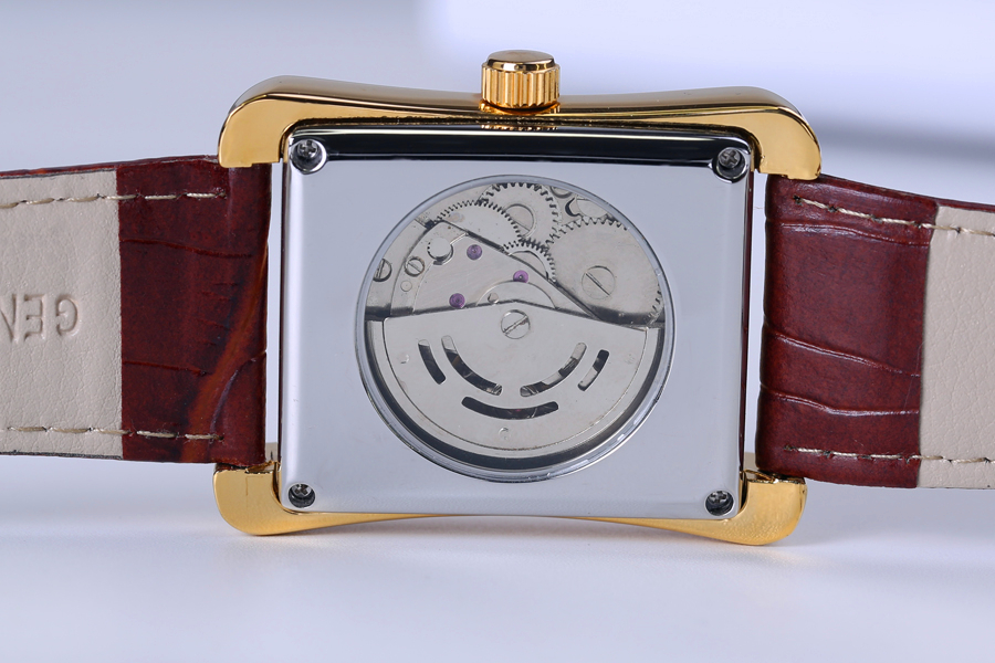 Luxury Rectangular Men Watches Automatic Mechanical Watch Roman Display Antique Clock Wrist Watch