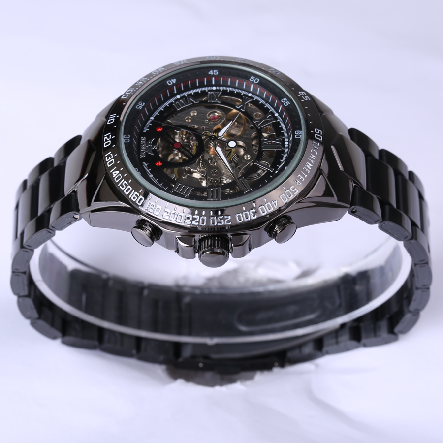 Luxury Watch Men Skeleton Mechanical Watch Gold Skeleton Sports Watch Mens Stainless Steel Straps