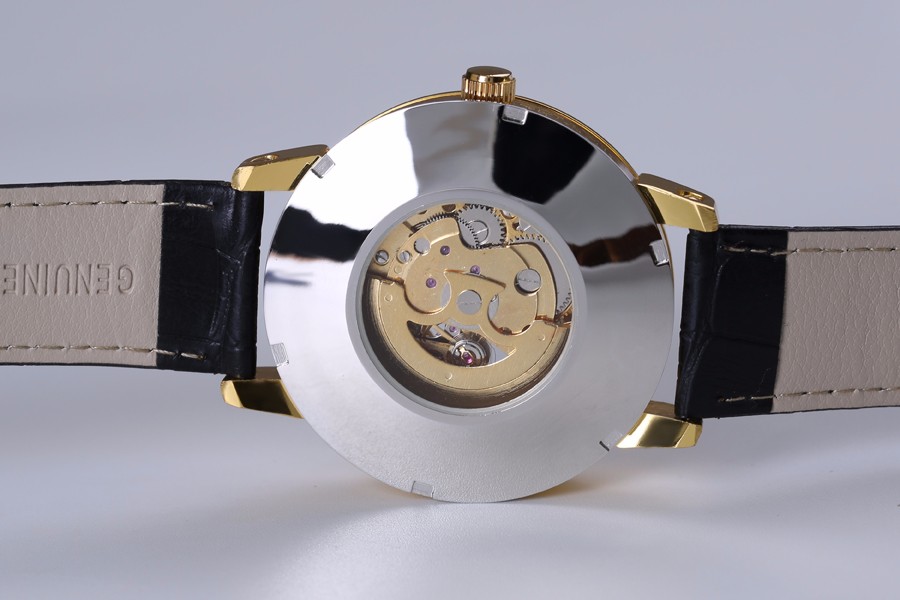 Black Leather Men Automatic mechanical Skeleton Watch Mens Sport Watch Fashion Casual Clock