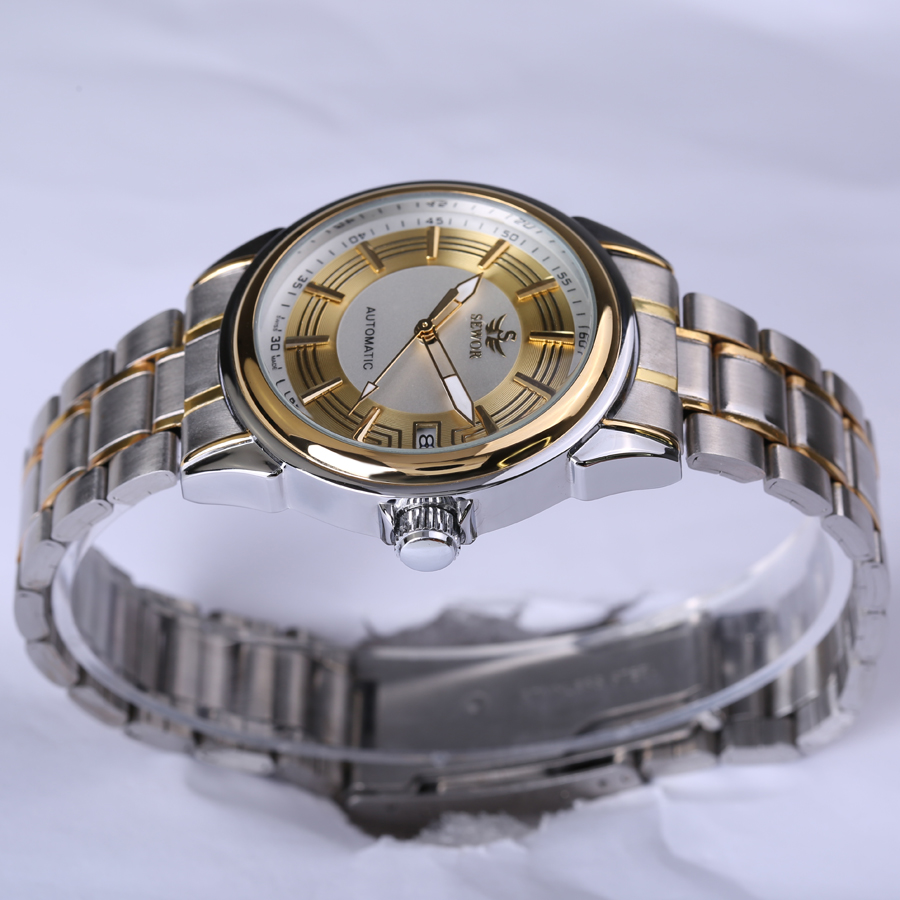 Men Automatic Mechanical Watch Full Steel Mens Watches Sports Military Wrist Watches Waterproof