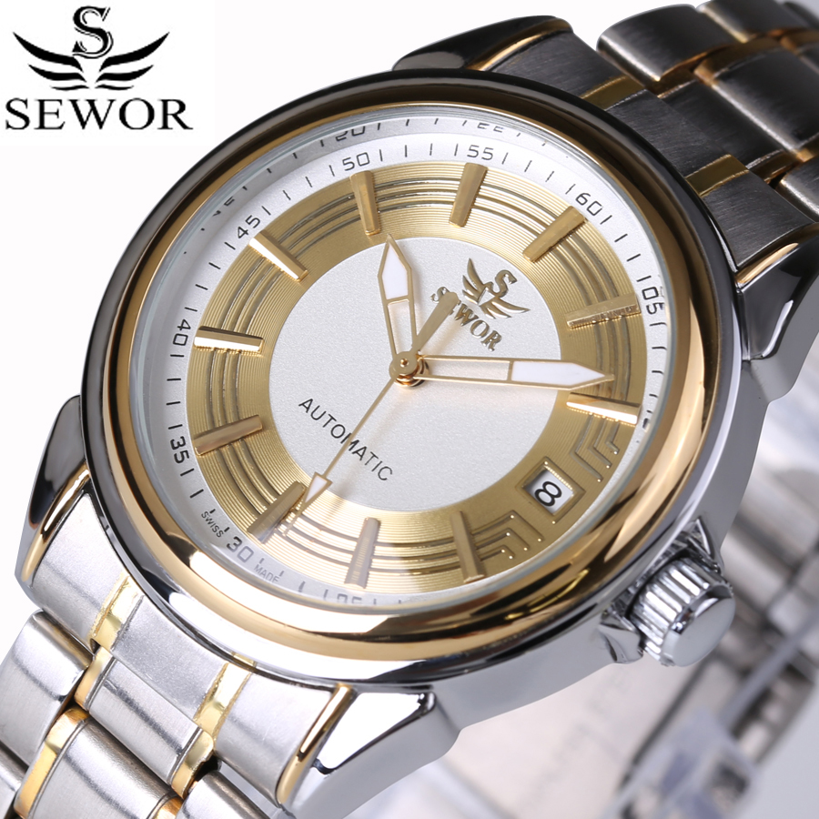 Men Automatic Mechanical Watch Full Steel Mens Watches Sports Military Wrist Watches Waterproof