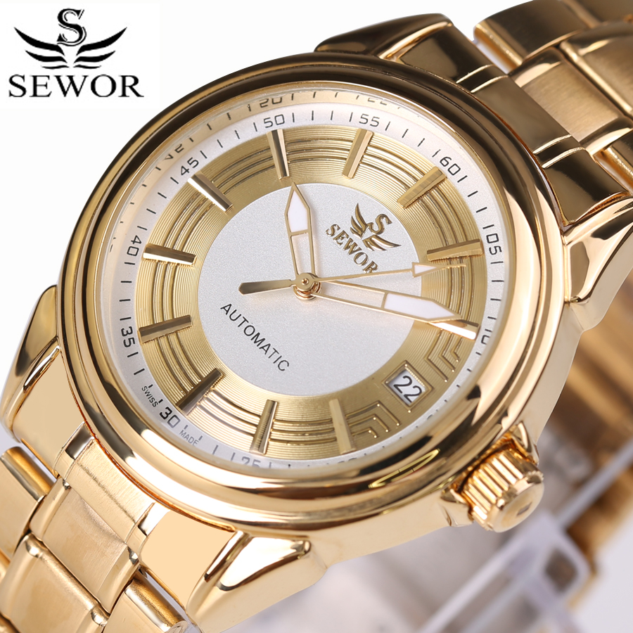 Men Automatic Mechanical Watch Full Steel Mens Watches Sports Military Wrist Watches Waterproof