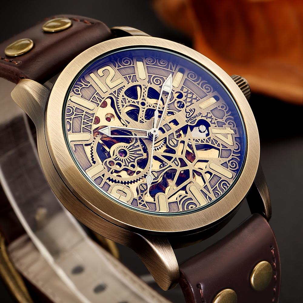 Skeleton Mechanical Watch Men Automatic Watches Sport Luxury Top Brand Steel Watch